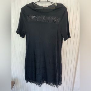 Black Dress with Lace trim.